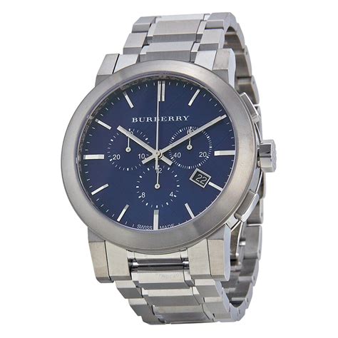 burberry round stainless steel watch|men's burberry watch sale.